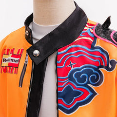 Girl K-pop Devil Hunter Pop Singer Jacket Rumi Costumes Coat Top Shorts Tassel Necklace Rumi Wig Wigs Halloween Cosplay Set