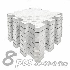8Pcs/2.5cm Thick Nonslip Baby Crawling Play Mat Soundproof Puzzle Gym Mat for Children's Room and Eco-Friendly Puzzle Mat