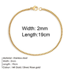 Gold Color Bracelet Stainless Steel Twist Cuban Chain Bracelet for Women Chain Bracelet Jewelry Gifts Wholesale Dropshipping
