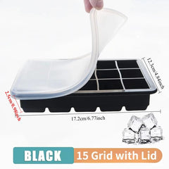 4/6/8/15Grids Silicone Ice Cube Molds Spherical Ice Molds Reusable Whiskey Ice Cube Molds Cocktail Freezer DIY Homemade Barware