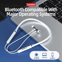100% Origial Lenovo HE05X Bluetooth Earphones Earphone Waterproof Earplugs HIFI Sound Magnetic Neckband Headset Sports Headphone
