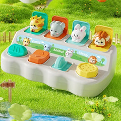Montessori Pop up Animal Toys and Learning Boxes Enhance Logical Thinking and Motor Skills Suitable for Children's Birthday Gift