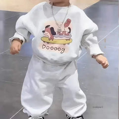 80-160CM Kids Suit Sweatshirt Set for Boys and Girls Sweatshirt and Sweatpants Children's Casual Tops+pants Two-piece Set