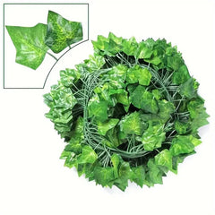 Artificial Green Ivy Leaf Rattan Creeper Leaves Vine Hanging Garland DIY Fake Flowers Plants for Garden Wedding Party Home Decor