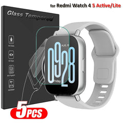 Tempered Glass Protector For Xiaomi Redmi Watch 5 Active/Lite Accessories Screen Protector For Redmi Watch 4