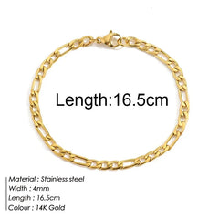 Gold Color Bracelet Stainless Steel Twist Cuban Chain Bracelet for Women Chain Bracelet Jewelry Gifts Wholesale Dropshipping