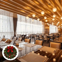 4PCS Christmas Circular Waves Placemats Non Slip Heat Resistant Table Mats Winter Dining Party Christmas Decor Round Tablecloth