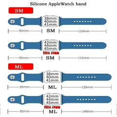 Silicone Band For Apple Watch straps 45mm 44mm 40mm 41mm 42mm-46mm sport bracelet iwatch series 8 7 6 5 4 3 SE 9 10 Ultra 2 49mm