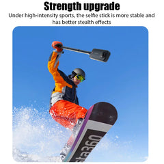 1.2m Ultra-Long Carbon Fiber Invisible Selfie Stick For Insta360 X3/X2/for DJI Action 3/GoPro Camera Invisible Selfie Stick